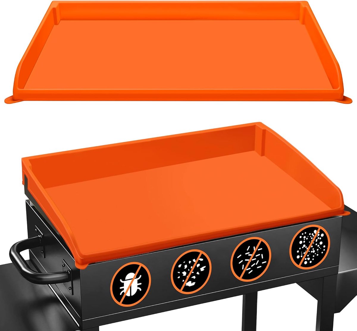 Grillplaat Beschermhoes - Plancha Cover - Outdoor Koken - Volledige Rand Bescherming - 28 Inch - Oranje