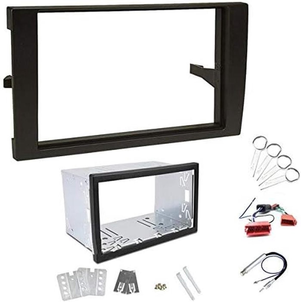 Auto Radio Adapter - Dashboard Frame - Auto Radio Inbouw - Met Metalen Frame - 1 DIN - Zwart