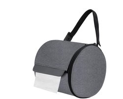 longziming -Toilettenpapier Beutel - WC Rol Tas - Outdoor Opbergtas - Waterdichte Constructie - Verstelbare Riemen - Polyester - Compact En Licht - Veelzijdig Gebruik - grey - 1 Stuk