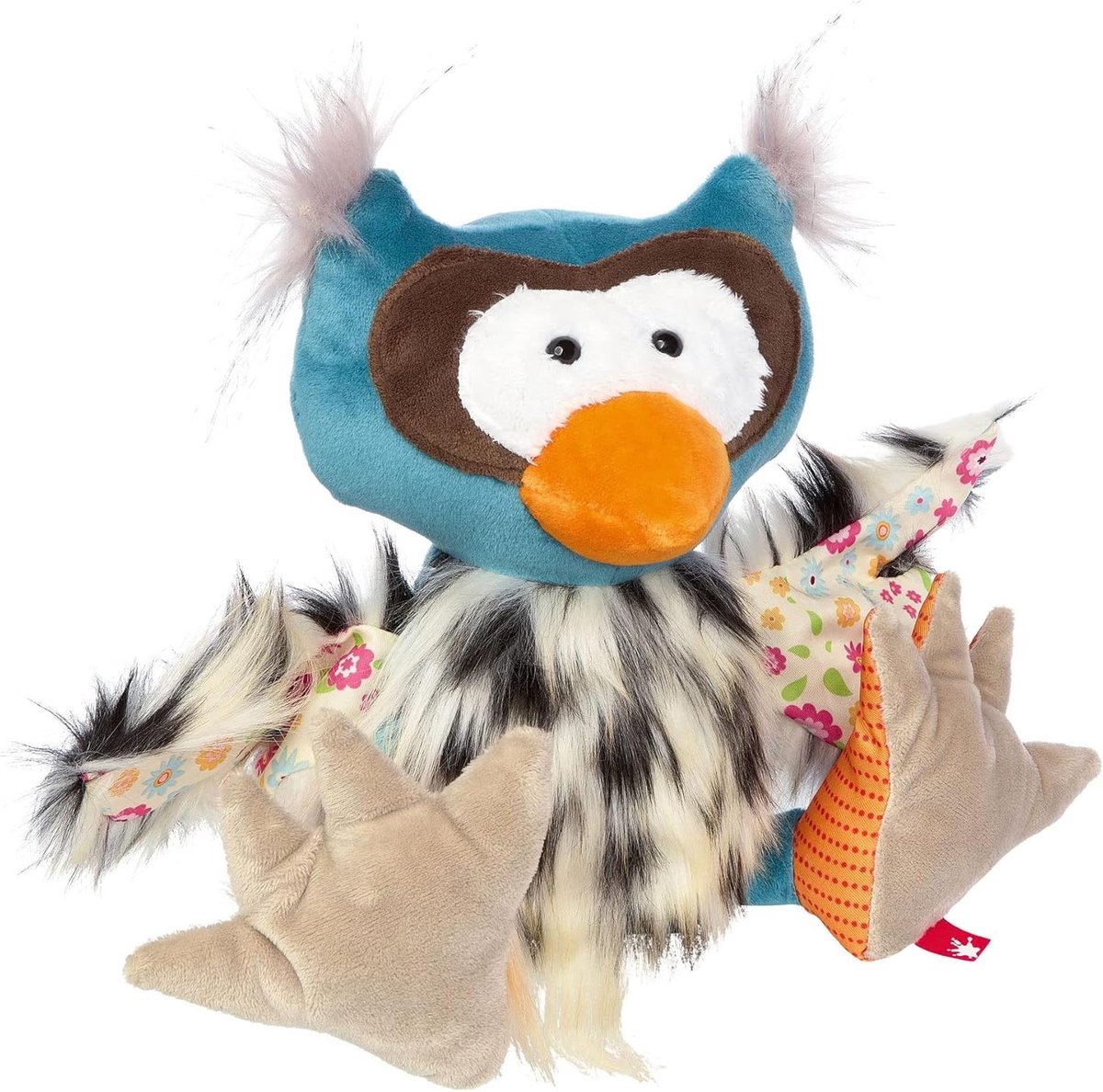 Knuffeldier Uil - Pluche Speelgoed - Spelen en Knuffelen - Patchwork Design - 28 cm - Meerkleurig