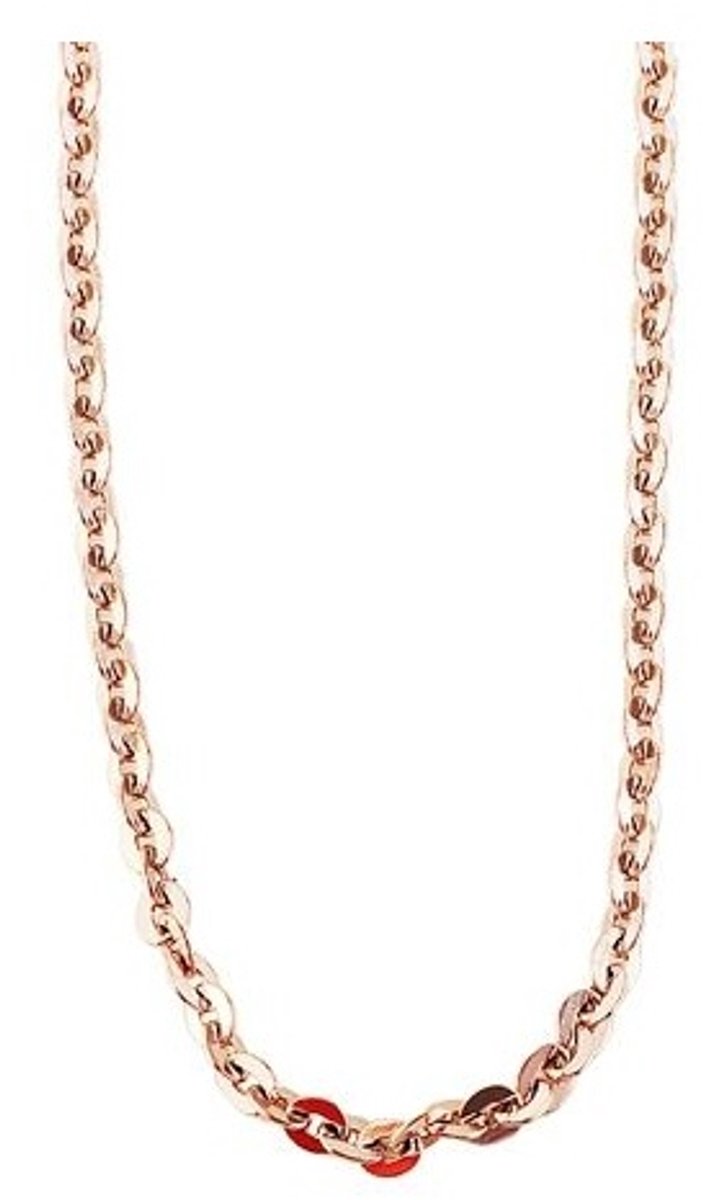 AKZENT Akzent dames ketting Nerie ankerketting, roestvrij staal, roségoudkleurig, lengte 40 - 90 cm