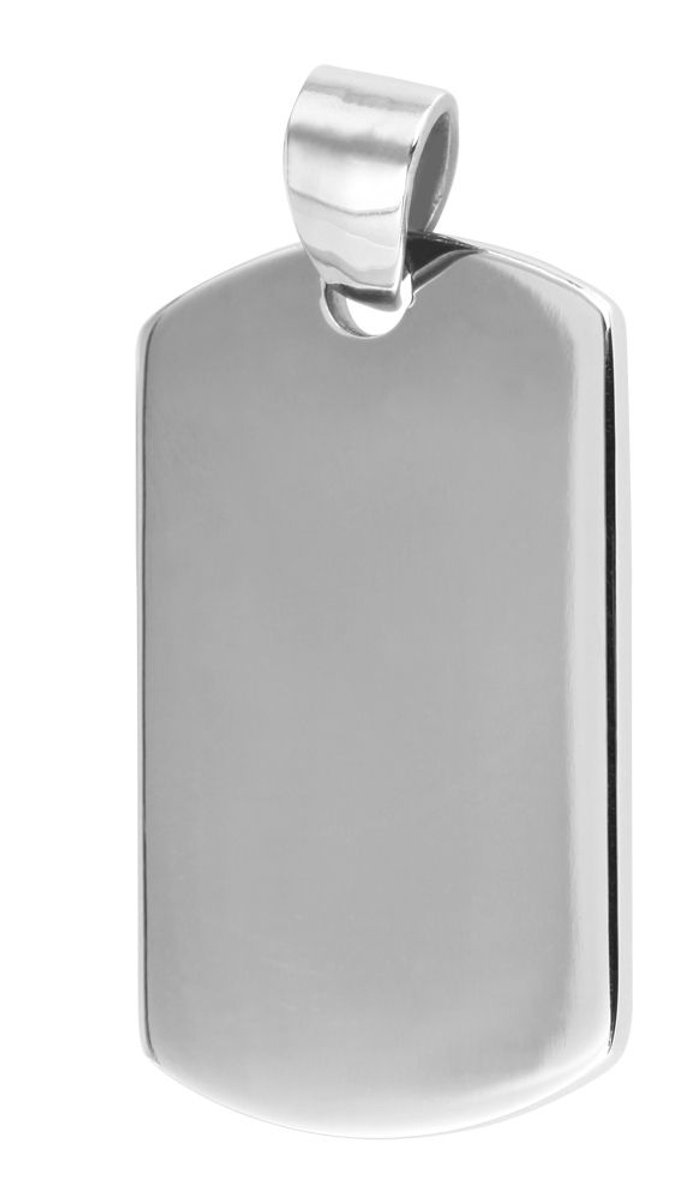 AKZENT Accent Unisex Hanger Marlin graveerhanger van roestvrij staal, zilverkleurig