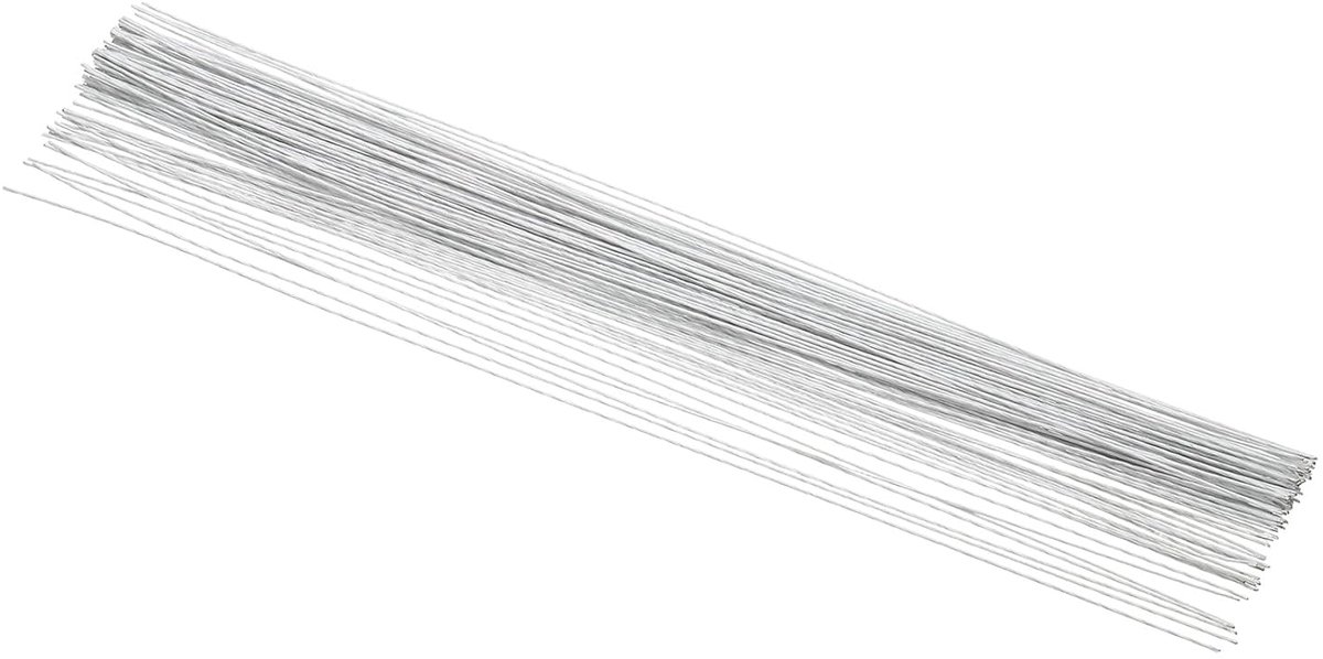 Bloemsteeldraad Set - Knutseldraad Papier - Bloemstukken Maken - Waterdicht Duurzaam - 40 cm 20 Gauge - Wit