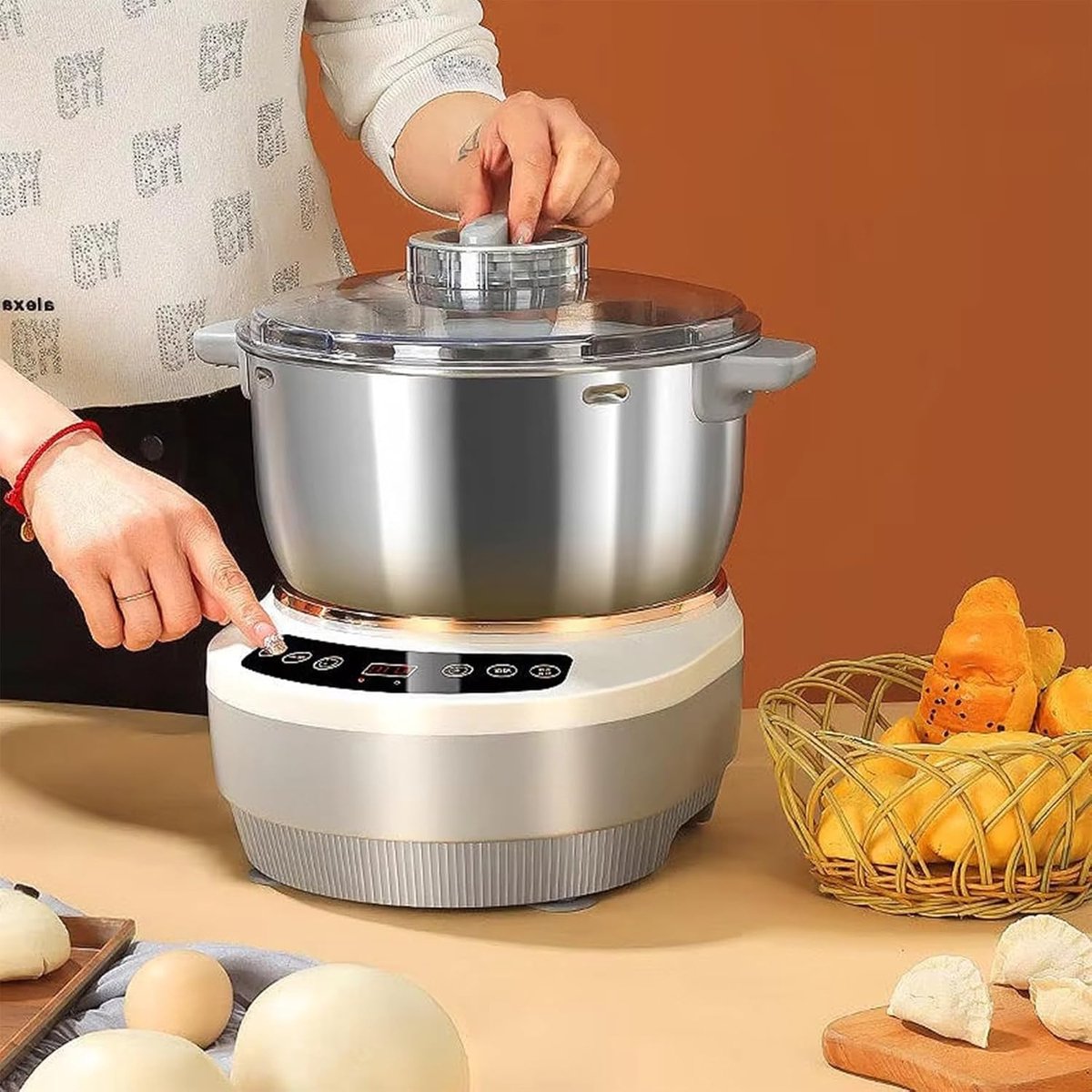 Deegkneedmachine - Elektrische mixer - Ambachtelijk bakken - Intelligent fermenteren - 7 liter capaciteit