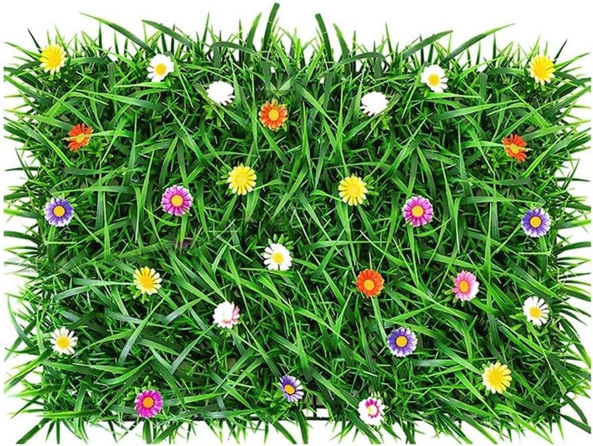 Kunstgras Panelen - Groene Wand - Tuin Decoratie - Realistische Simulatie - 40x60cm - Groen