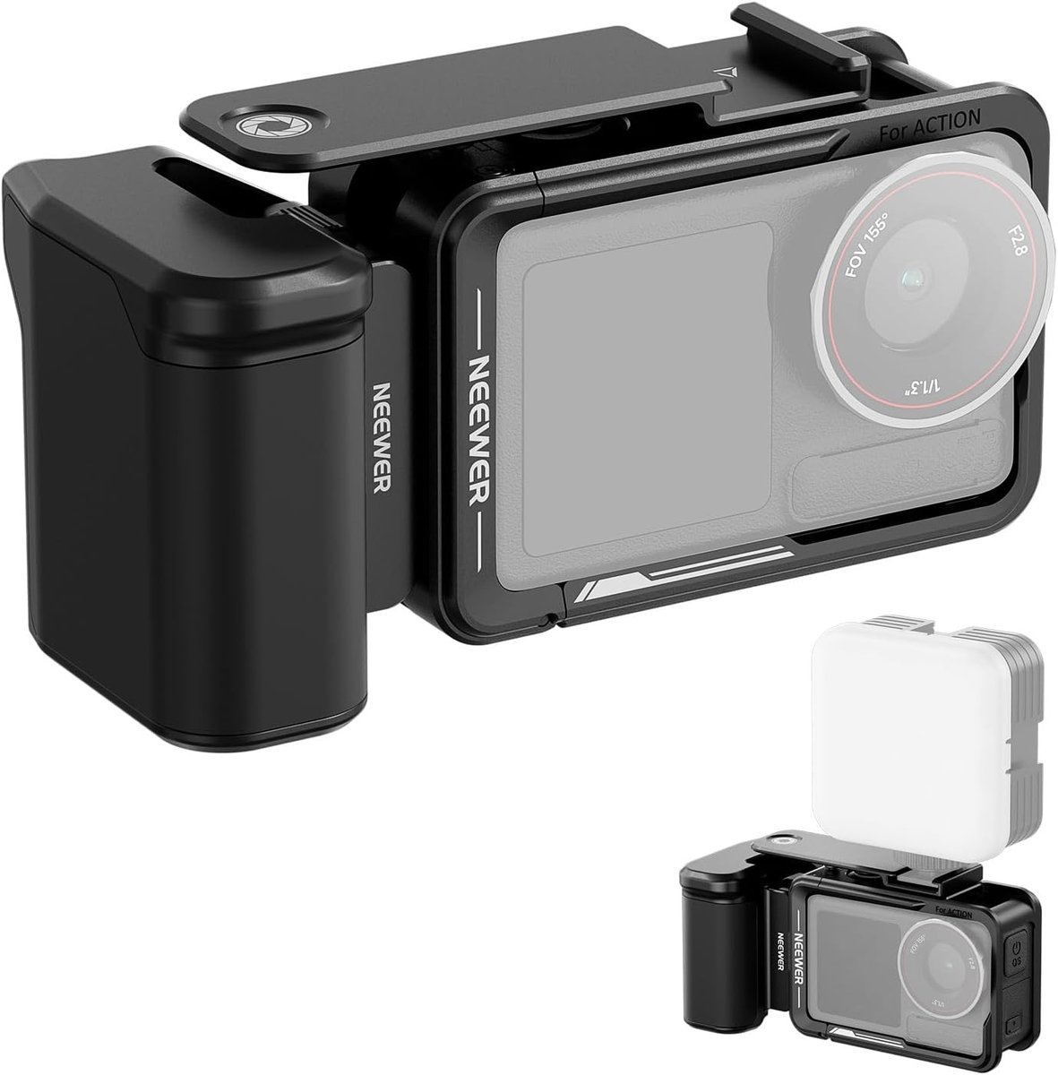 Camera Kooi - Video Bevestiging - Actie Camera - Magnetische Adapter - 16.99 x 10.69 cm - Zwart