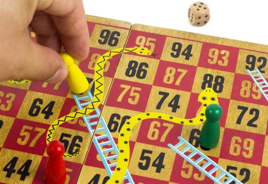 Magnetisch bordspel to go slangen en ladders ruimte