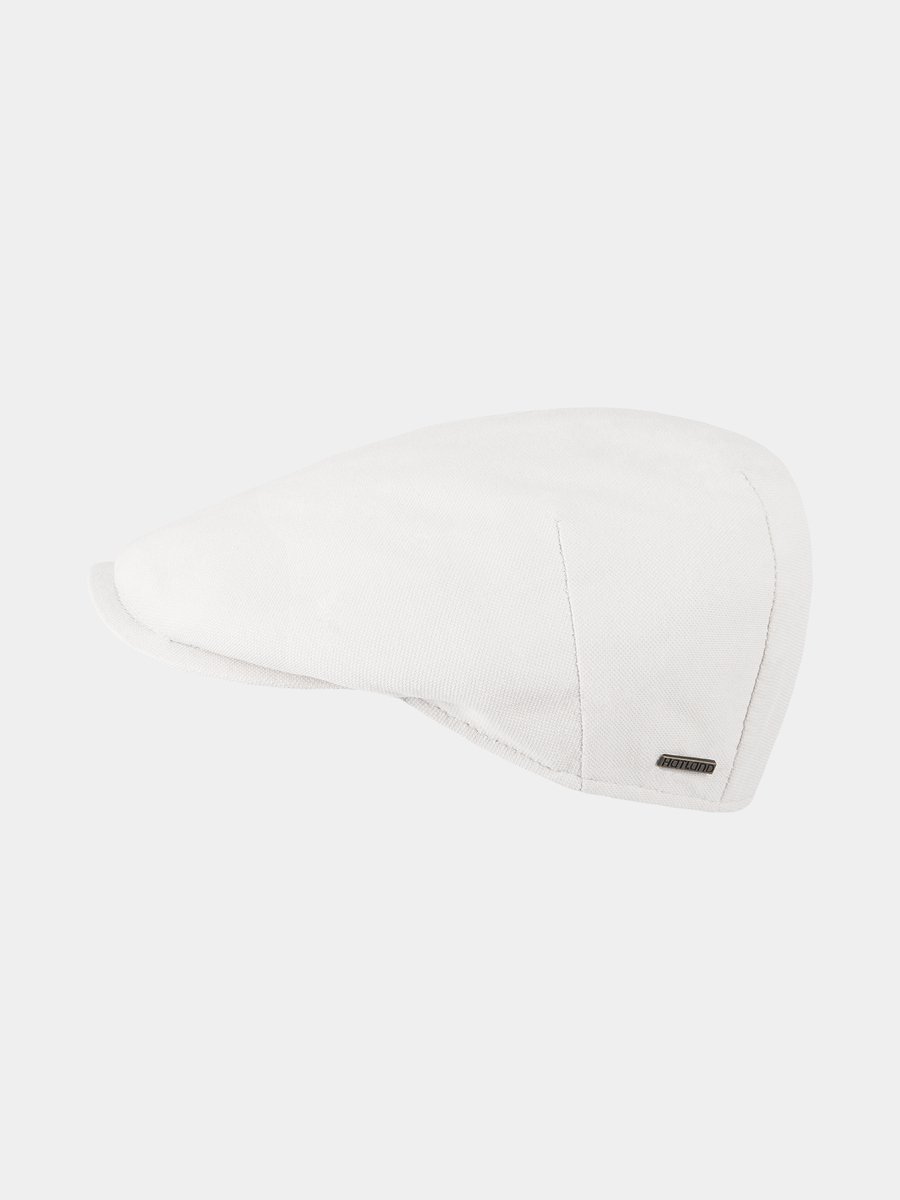 Davis Piqué - Katoenen flatcap - Wit