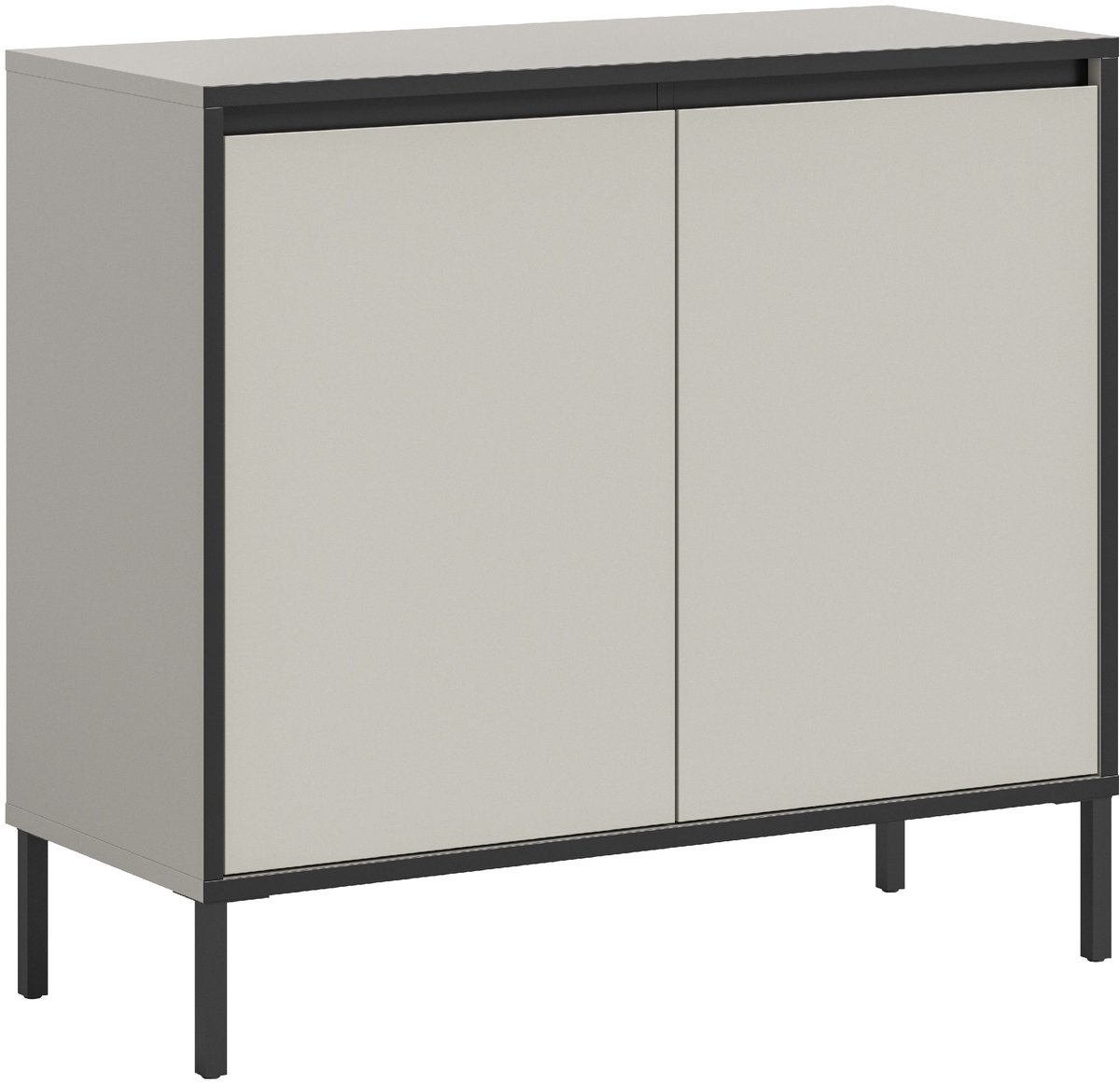 Xonox.Home Ladekast Tron B/H/D: 92x83x38 cm in kasjmierlook en zwart imitatie kasjmier