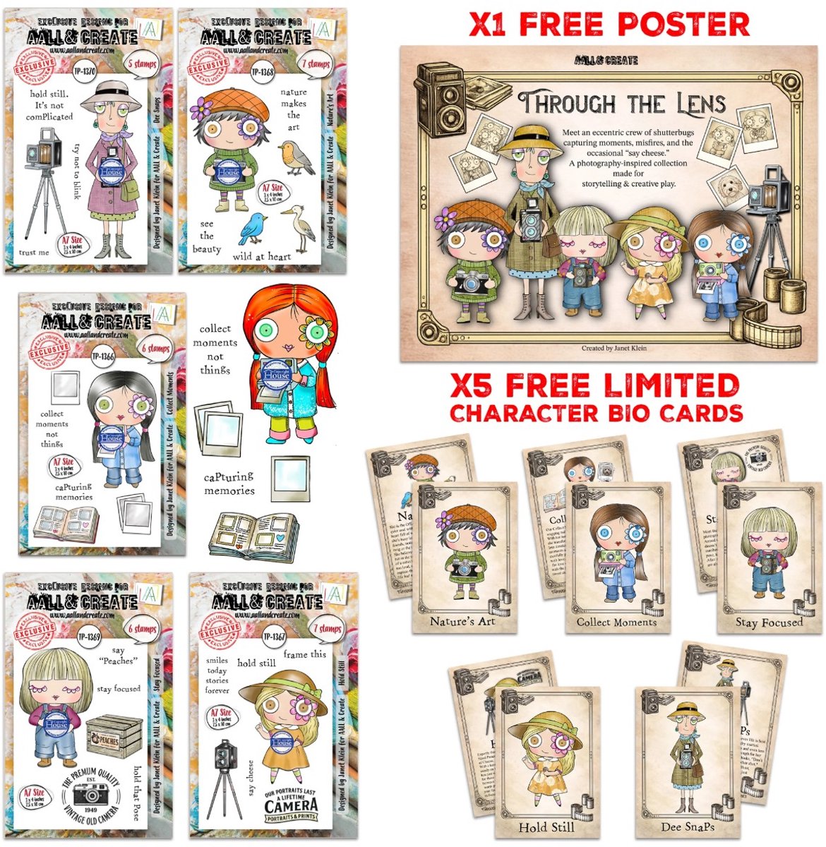 Aall & Create Janet Klein Stamp Bundle - Through the Lens