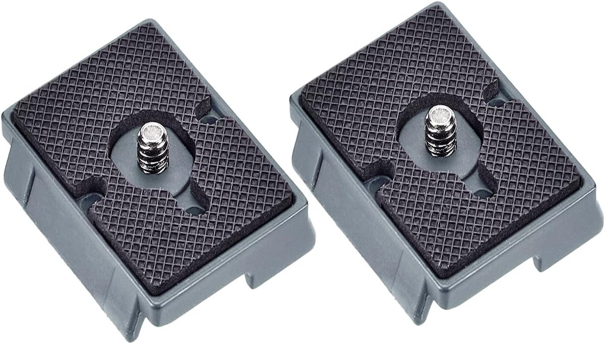 Snelkoppelingsplaat Camera - Statiefplaat - Camera Bevestigen - 1/4 Inch Schroef - 53x48x12 mm - Grijs