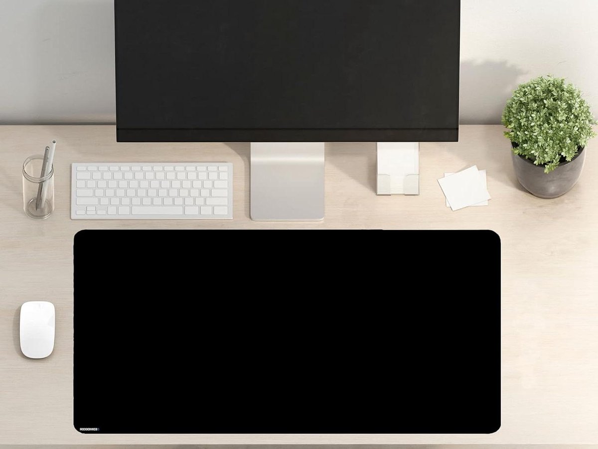 Bureauonderlegger - Bureau mat - Bureau beschermen - Duurzaam PVC materiaal - 160x80cm - Zwart