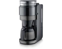 Severin KA 4831 Koffiezetapparaat met molen – Thermoskan – 1L – 8 Kopjes – Timer – RVS/zwart