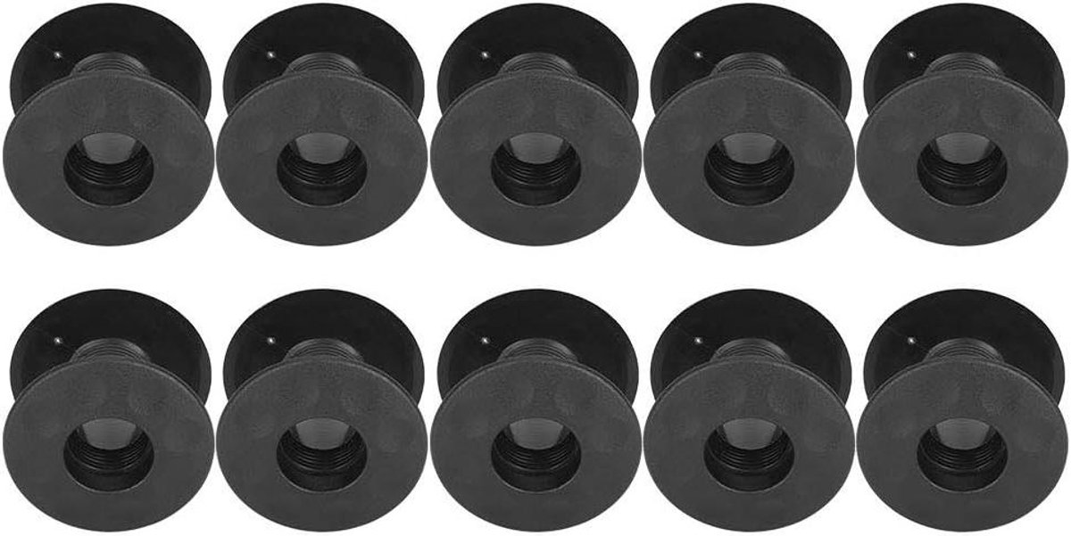 Tafelvoetbal Lagers - Lager Staven Bussen - Tafelvoetbal Onderhoud - Milieuvriendelijk Plastic - 48.5mm Diameter - Zwart