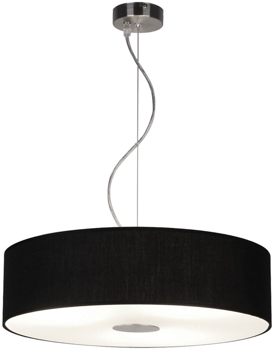 Textiel kap plafond hanglamp woonkamer eetkamer verlichting glazen hanglamp zwart LEDINO 50230000001022
