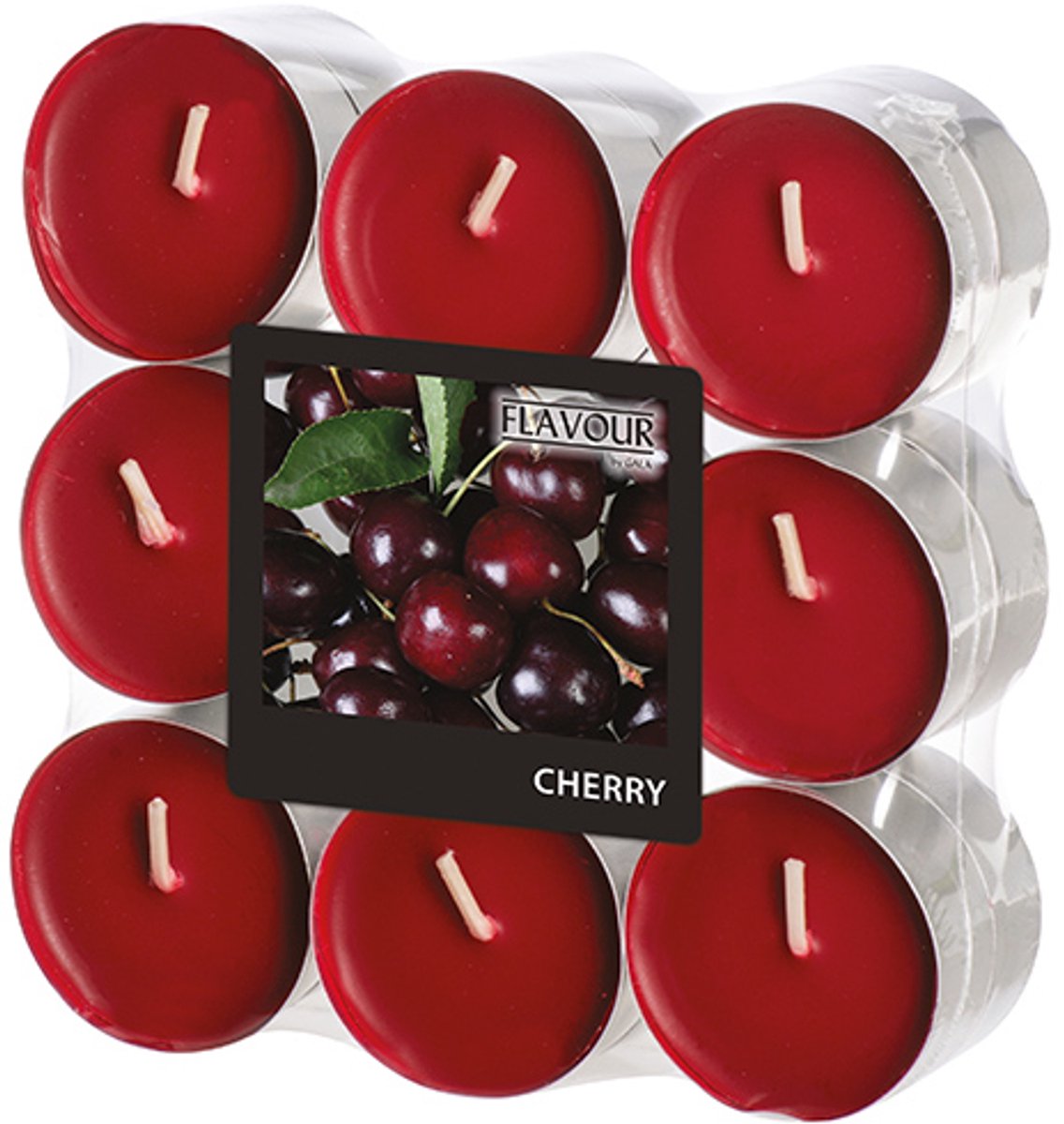 10x 18 GALA Geurkaars Ø 375 mm · 166 mm bordeaux - Kers