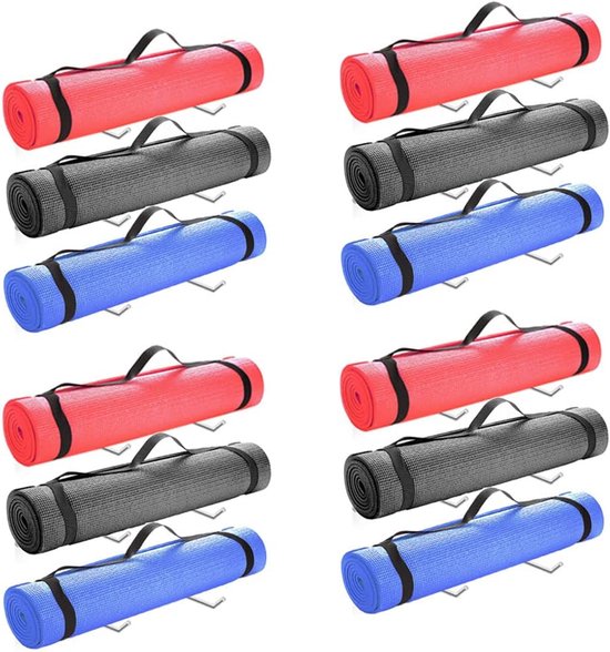 Yoga Mat Houder - Wandrek Yoga Mat - Home Gym Opslag - Ruimtebesparend Ontwerp - 20.3 x 6.6 cm — afbeelding 2
