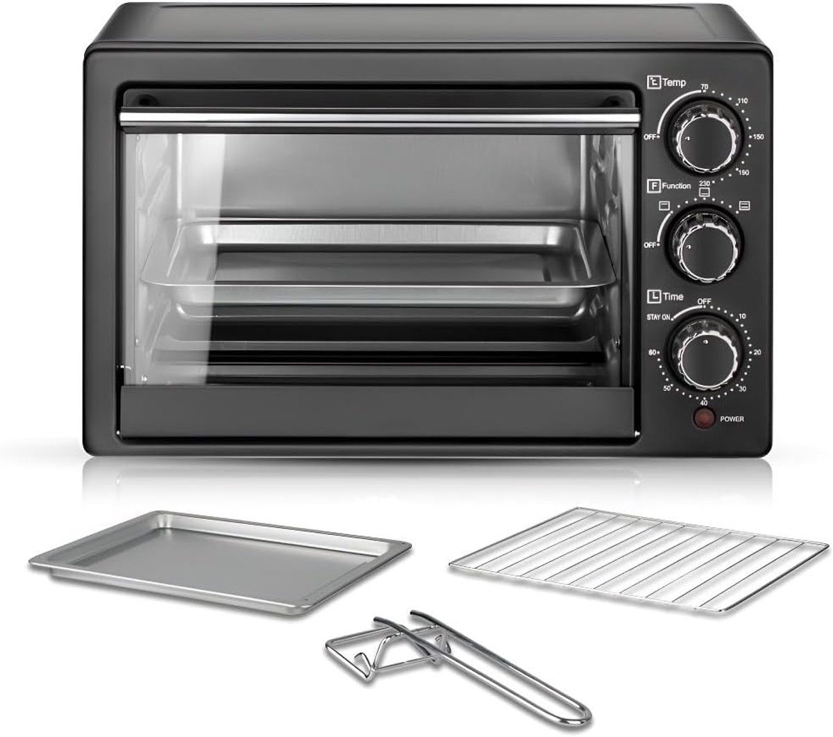 Multifunctionele Oven - Compact Keukenapparaat - Thuis Bakken En Braden - Met Handig Kijkvenster - 1000 Watt Vermogen