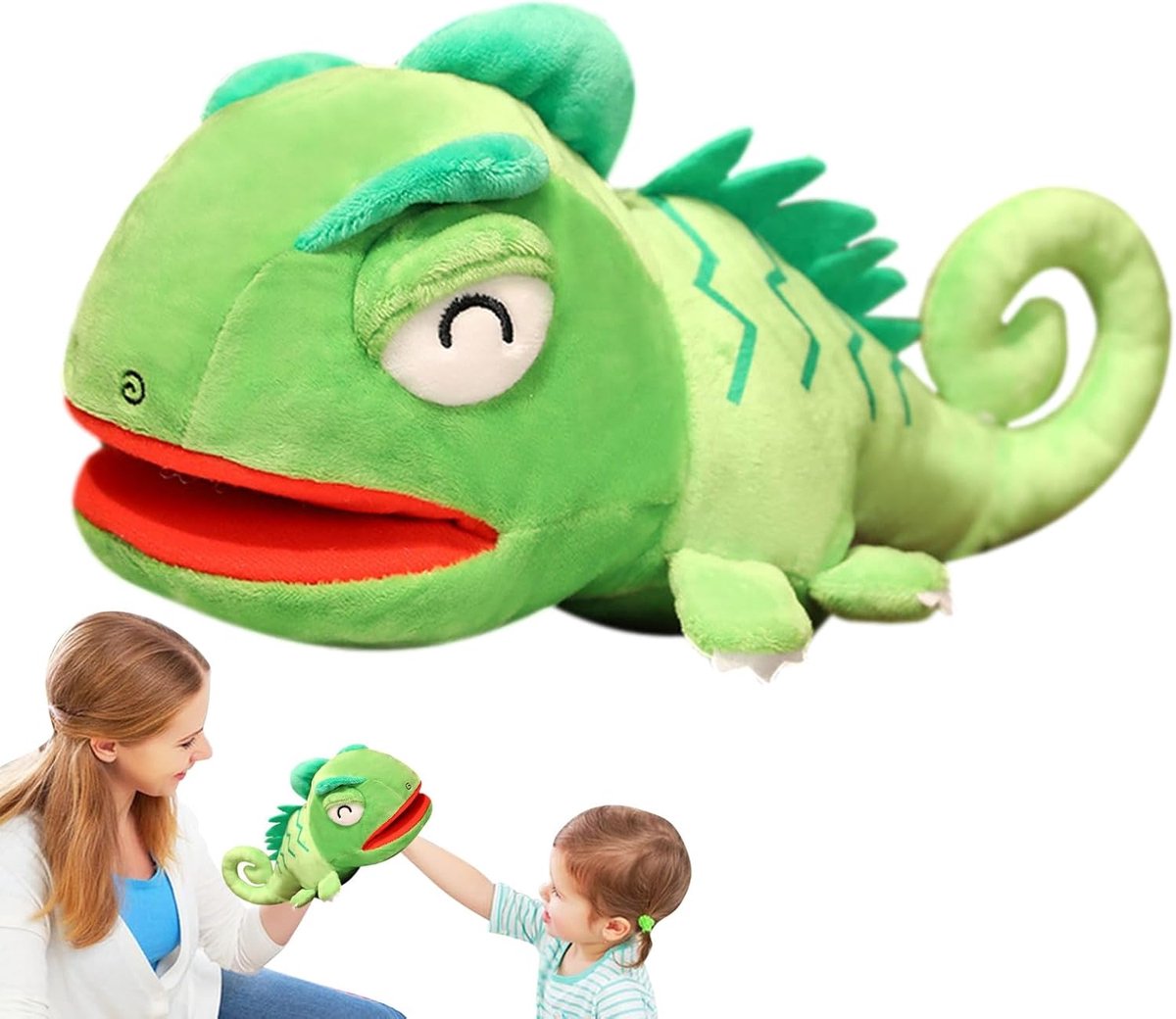Pluche Dier - Handpop - Rollenspel - Beweegbare Mond - 30 cm