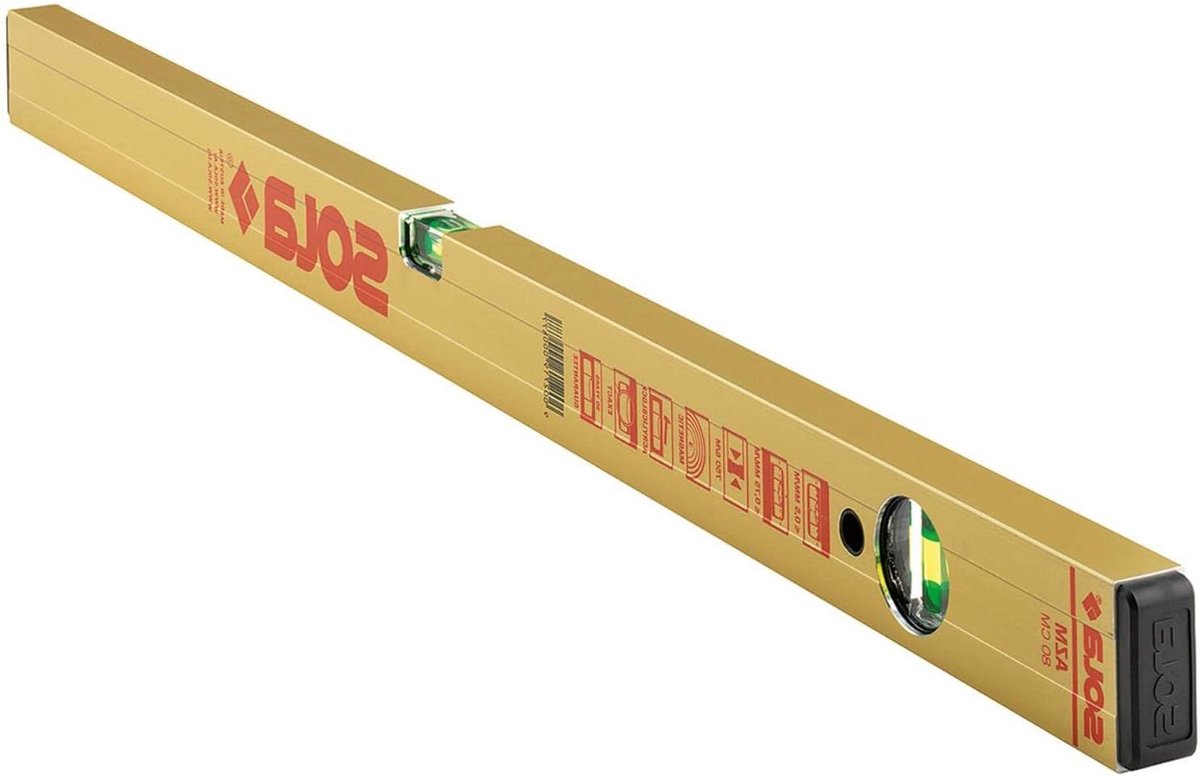 Waterpas Aluminium - Libelle Meter - Metingen Uitvoeren - Sterke Magneet - 100 cm - Goud