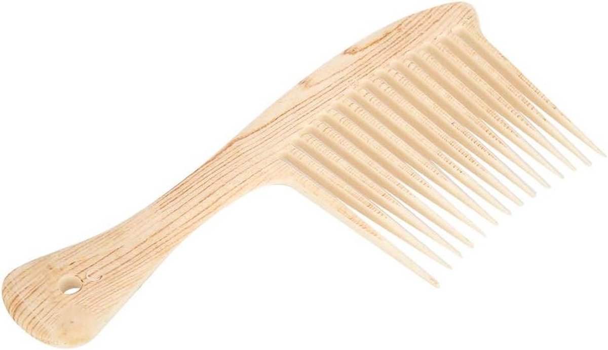 Kam Schildpad - Hark Kam Ontklitter - Haar Stylen - Brede Tanden - 21.5 x 9.8 cm - Transparant