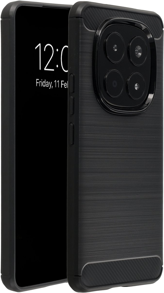 imoshion Hoesje - Geschikt voor Xiaomi Redmi Note 15 Pro (4G) - Brushed Backcover - Zwart