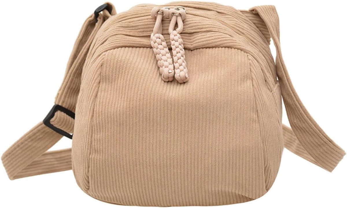 Kleine Schoudertas met Trekkoord, Casual Handtas voor Werk, School, Reizen en Wandelen