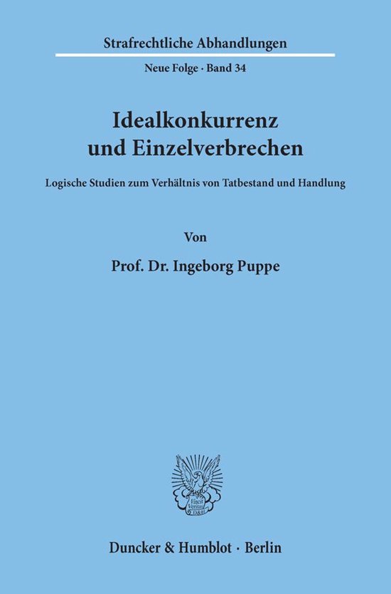 Idealkonkurrenz Und Einzelverbrechen - cover