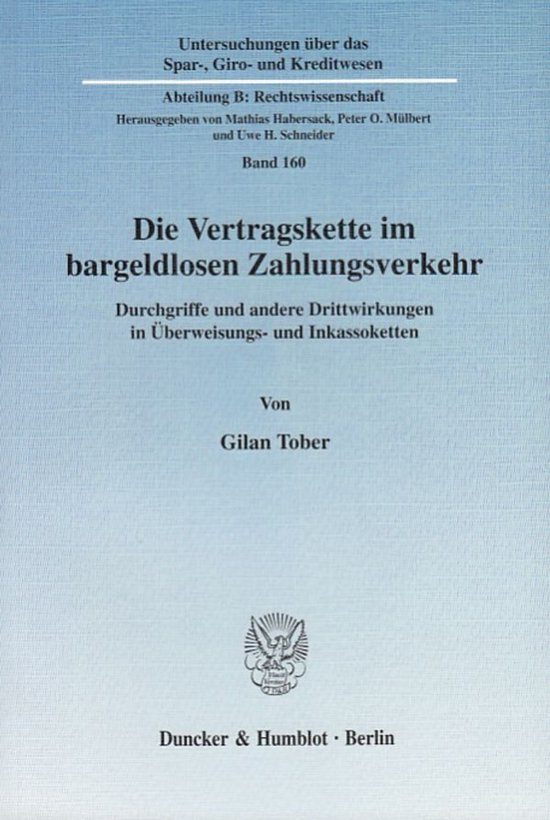 Die Vertragskette im bargeldlosen Zahlungsverkehr - cover