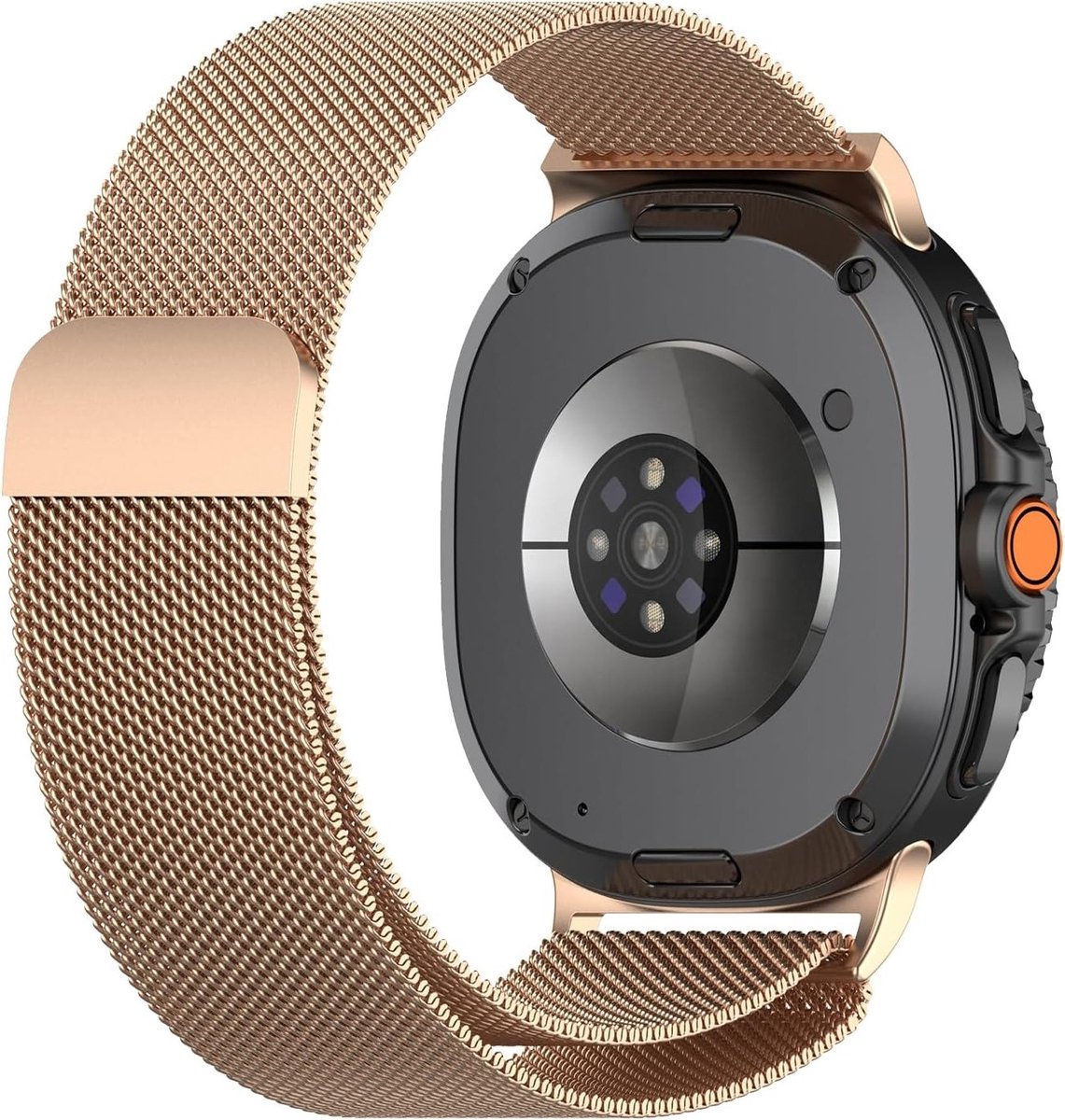 Stijlvolle Milanese Horlogeband voor Galaxy Watch 8 en Classic - Roze Goud, RVS, Magnetische Sluiting, Geschikt voor Dames en Heren