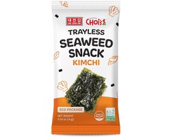 DAECHUN (Choi's1) Geroosterde Zeewiersnacks Zonder Schelp - Kimchi Smaak 20 stuks (4 g per stuk) | Milieuvriendelijke Verpakking Zonder Schelp - Pittige Koreaanse Nori Snack, Glutenvrij, Veganistisch, Keto, Caloriearm