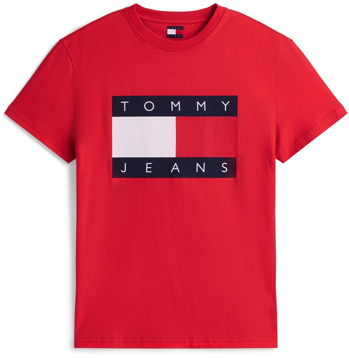 Tommy Jeans Tjm Reg Big Flag Ss T-Shirt Fashion Wear Volwassen Rood
