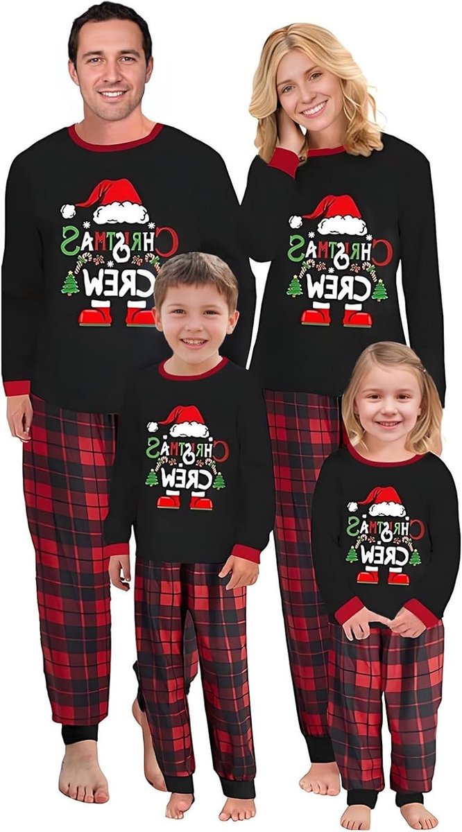 Warme kerst jumpsuit set voor het hele gezin - comfortabele kostuums voor vrouwen, mannen, meisjes, jongens en baby's voor de herfst en winter