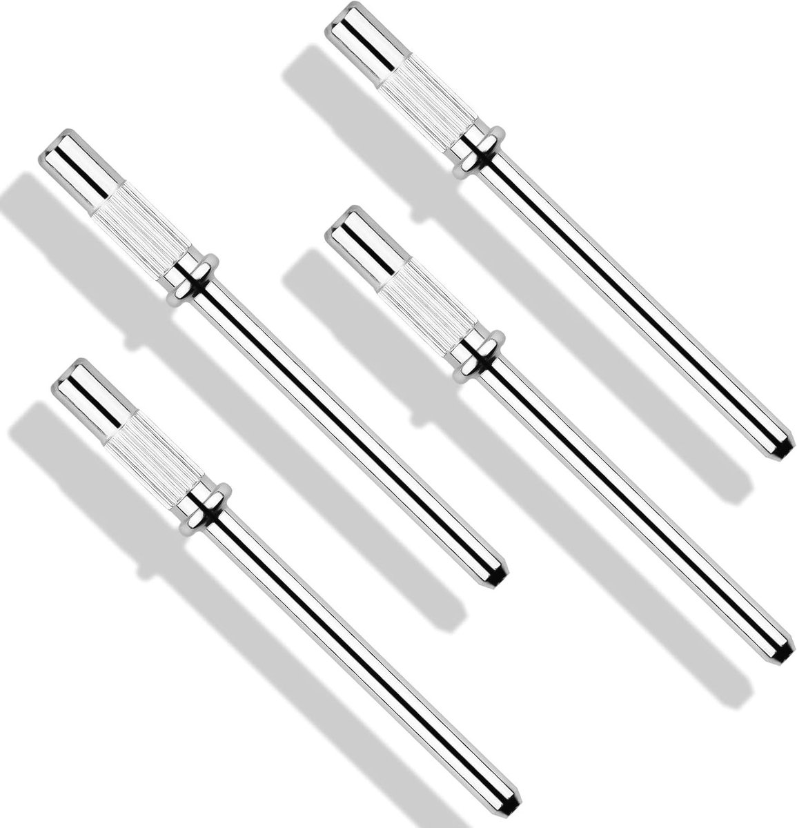 Professionele Manicure Bits voor Acryl Nagels - 4 Stuks Roestvrijstalen Nagelknippers en Booraccessoires voor Perfecte Nagelverzorging