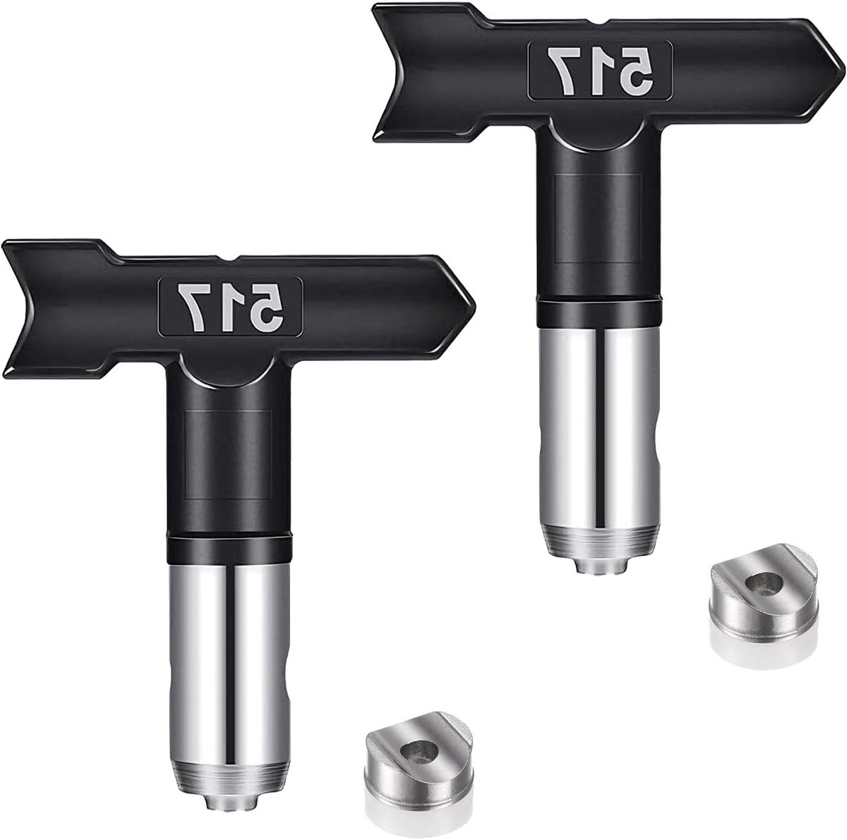 Reversible Spuitmonden voor Airless Verfspuiten - Duurzame Verfnozzles voor Huishoudelijk Gebruik, Tuin, Muren en Bouwprojecten - 2 Stuks