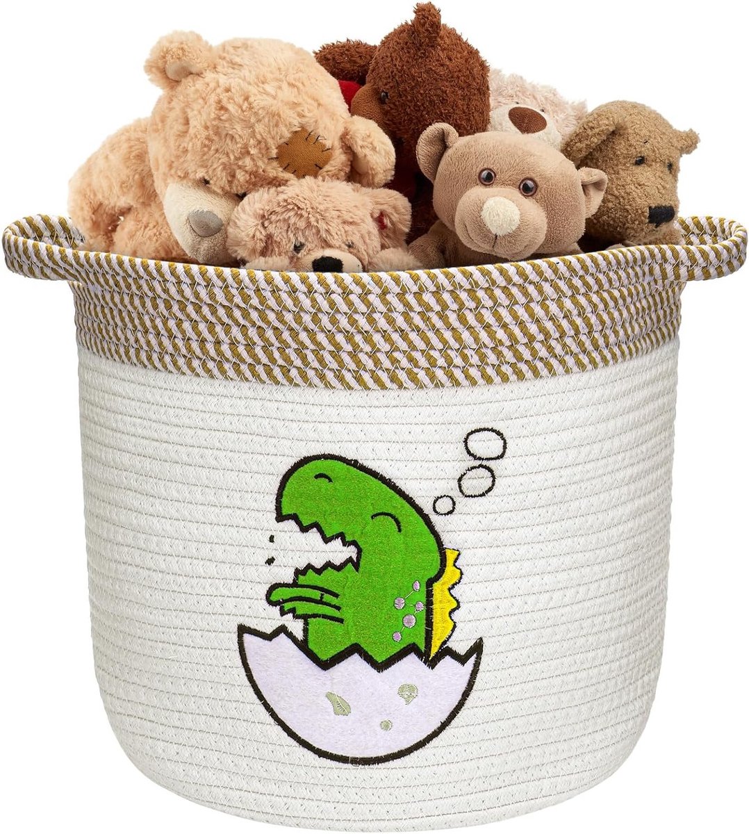 Opbergmand voor Kinderen, Katoenen Mand voor Speelgoed en Was, Gevlochten Design, Beige, 30 x 30 cm, Ideaal voor Kinderkamer en Organisatie