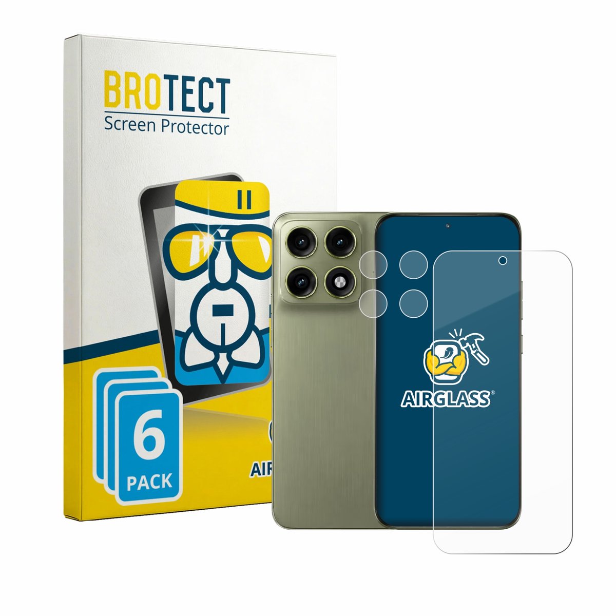 Screenprotector 6 Stuks voor Motorola Edge 70 Pro (Voor+Camera) Beschermglas transparant