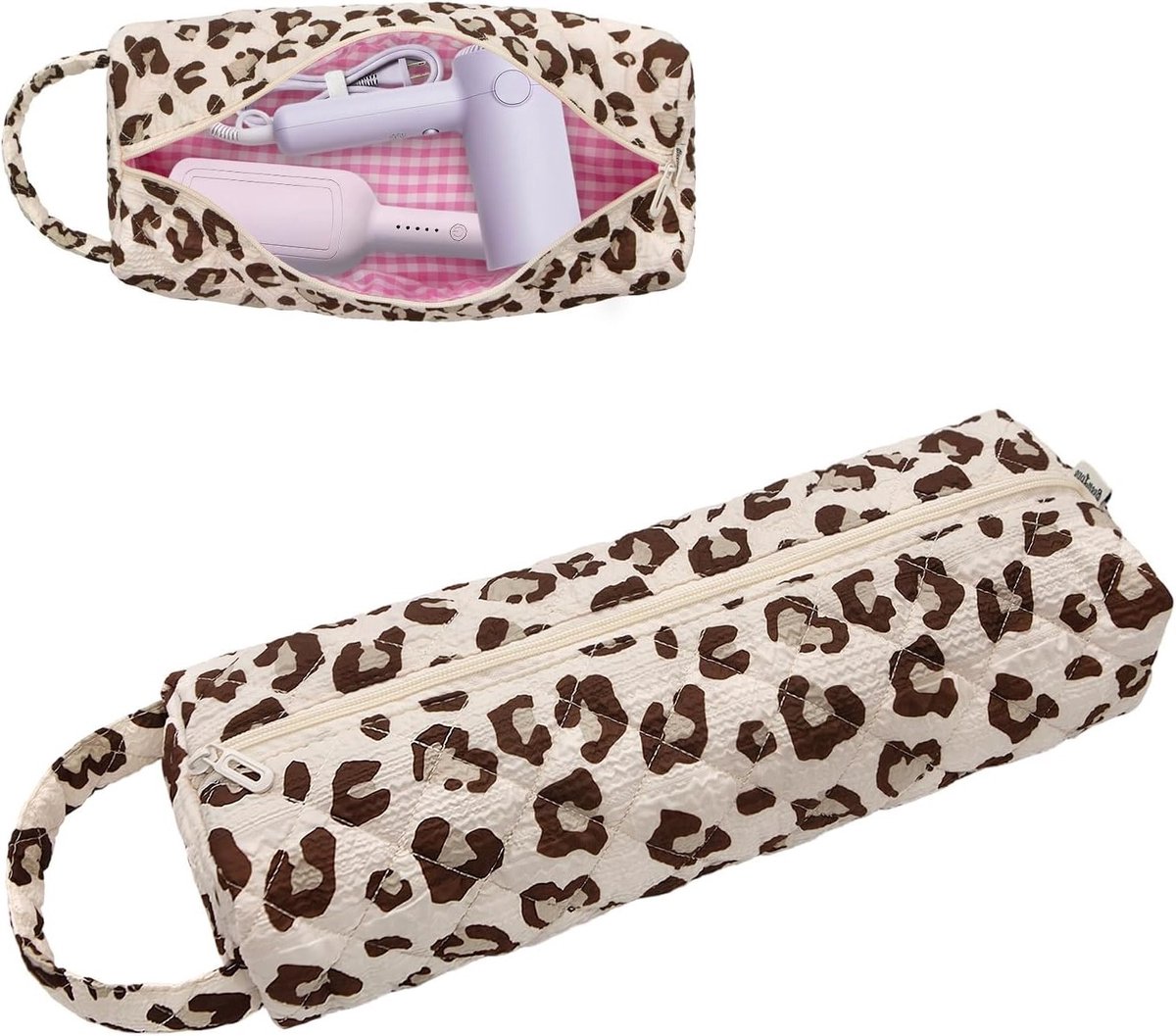 Flexibele Reisstijl Haardroger met Tas, Warmtebeschermmat voor Haarstylers en Stylingtools