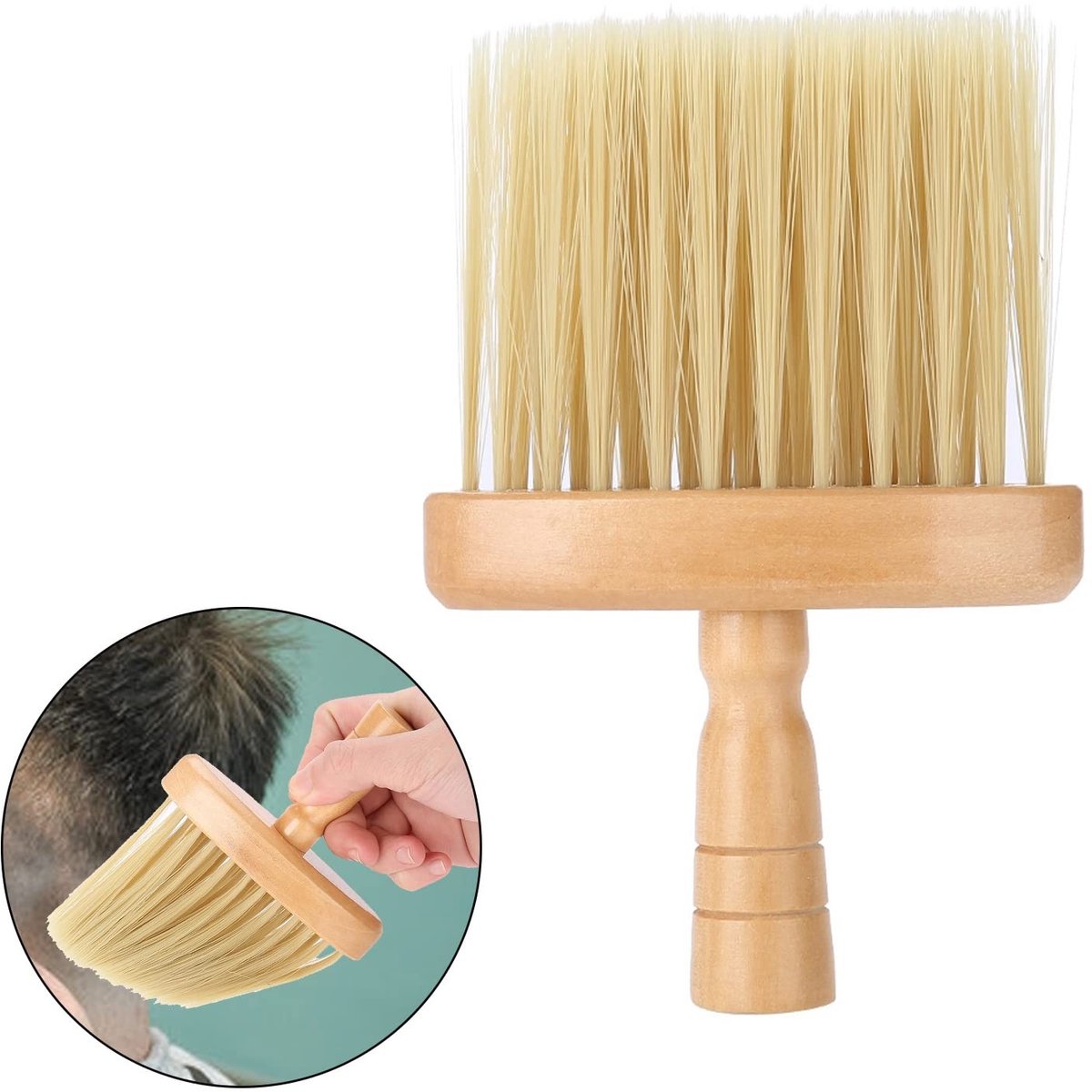 Dailygoods- Nekborstel Zacht - Kappersmantel - Reinigingsborstel - Lichtgewicht - Wasbaar - Voor Kapsalon Stylist - Haarbord