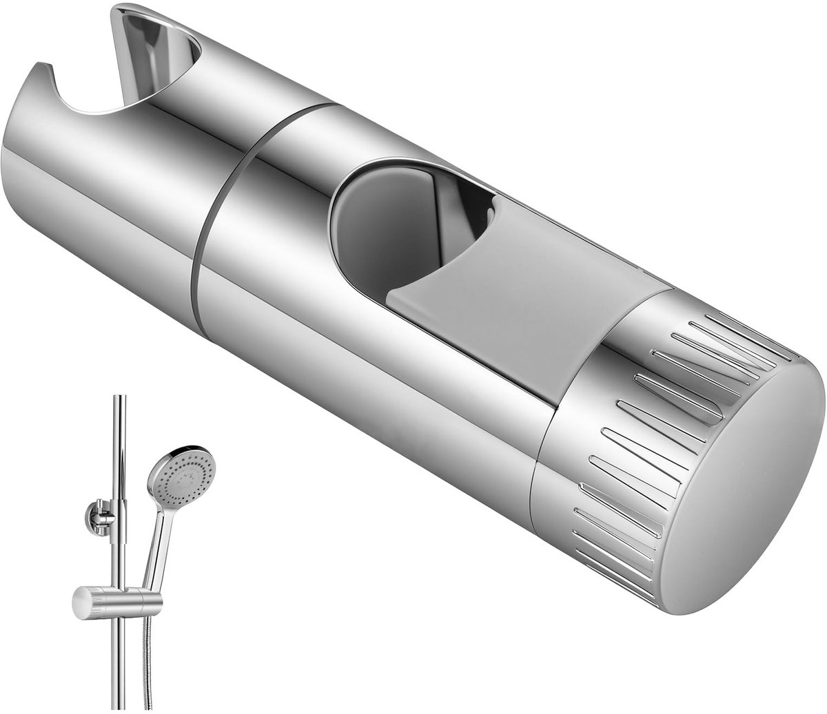 Dailygoods- Douchekophouder Verstelbaar - Douchekophouder zonder boren - Douchestang 18-27 mm - Douchekopaccessoires - Eenvoudig te installeren - Compact en stevig - Douchebeugel