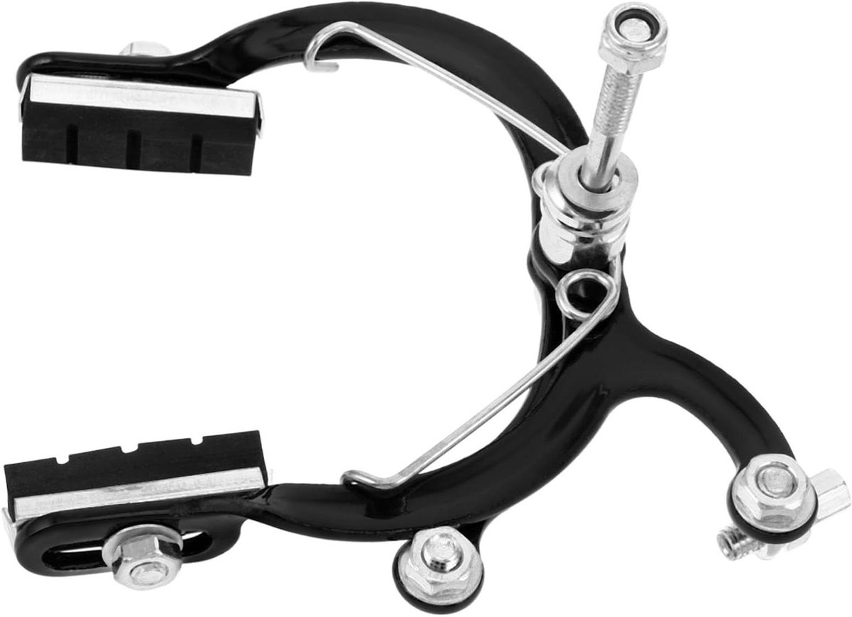 Fietsremmen Set - C-Klem Remmen - Veilig Fietsen - Duurzame Metaalconstructie - 13.5 cm - Zwart