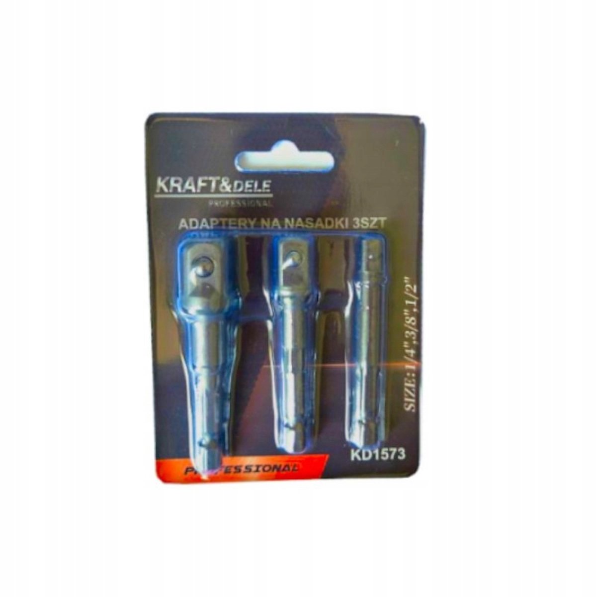 Dop-adapterset 1/4", 3/8", 1/2" - 3 st