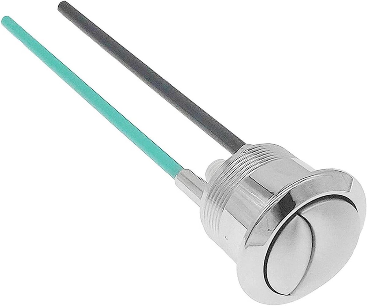 Toilet Spoelknop - Waterbesparende Klep - Water Besparen - Dubbele Spoeling Functie - 1 Stuks - Zilver Zwart Groen
