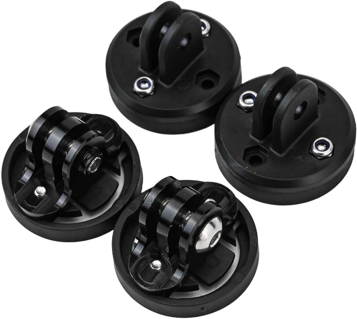 Fietscomputer Adapter - Camera Koplamp Mount - Extra Verlichting - Stevige Plastic Constructie - 4 Stuks - Zwart