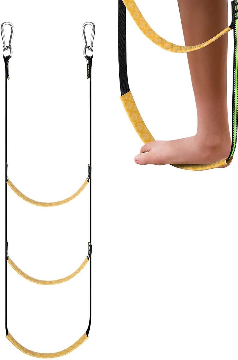 Touwladder Boot - Klimtreden Opvouwbaar - Veilig Instappen - Antislip Ontwerp - 55cm Breed - Zwart