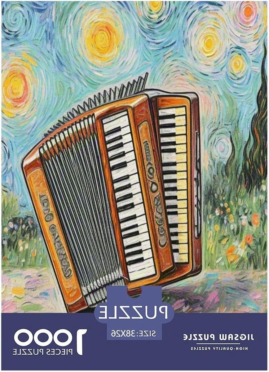 Accordeon Puzzel - Creatief Entertainment - Binnen Spelen - Precisie Snijtechniek - 1000 Stukjes - Stijl 2