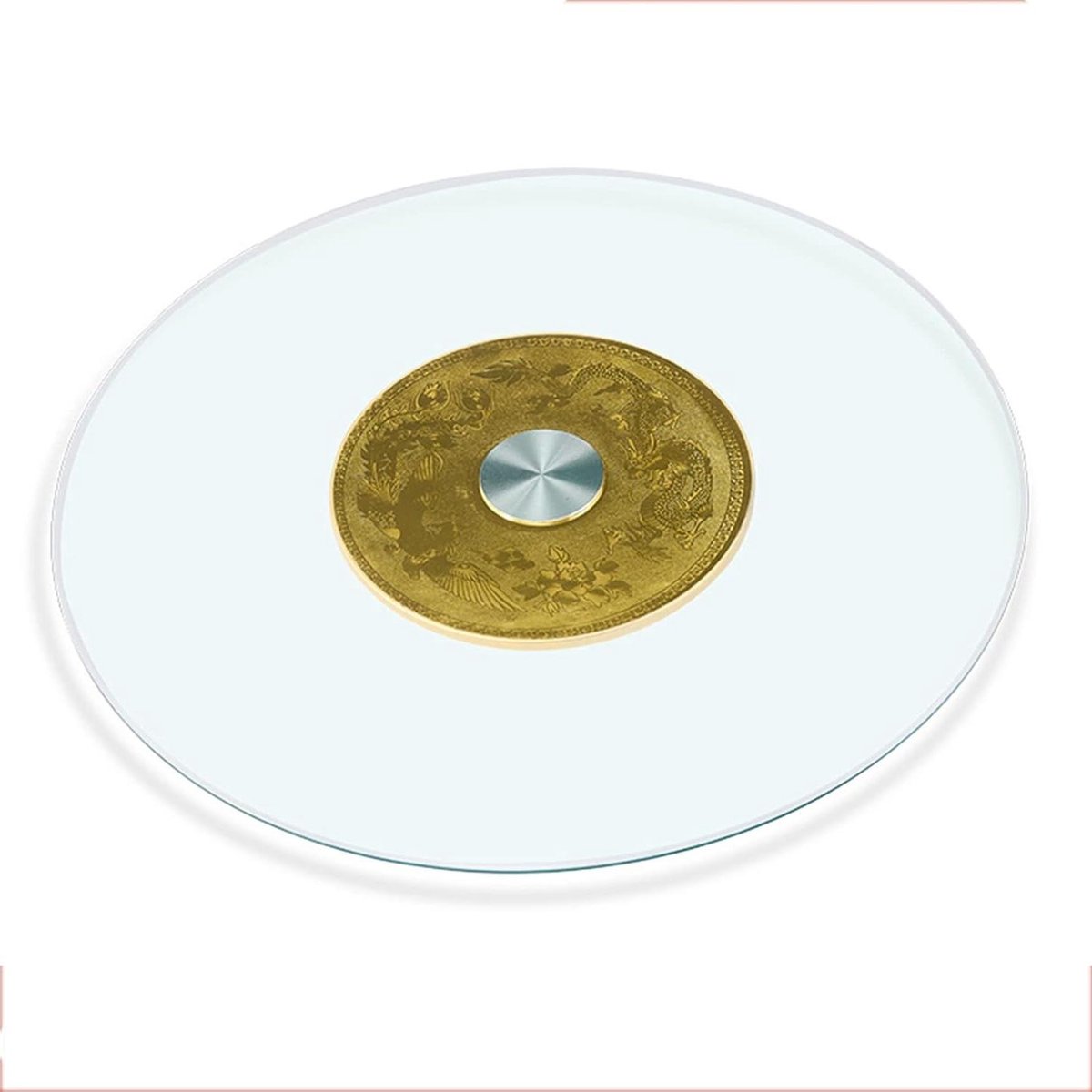 Glazen Draaitafel - Draaibaar Dienblad - Gerechten Delen - Gehard Glas - Ø 60 cm - Transparant