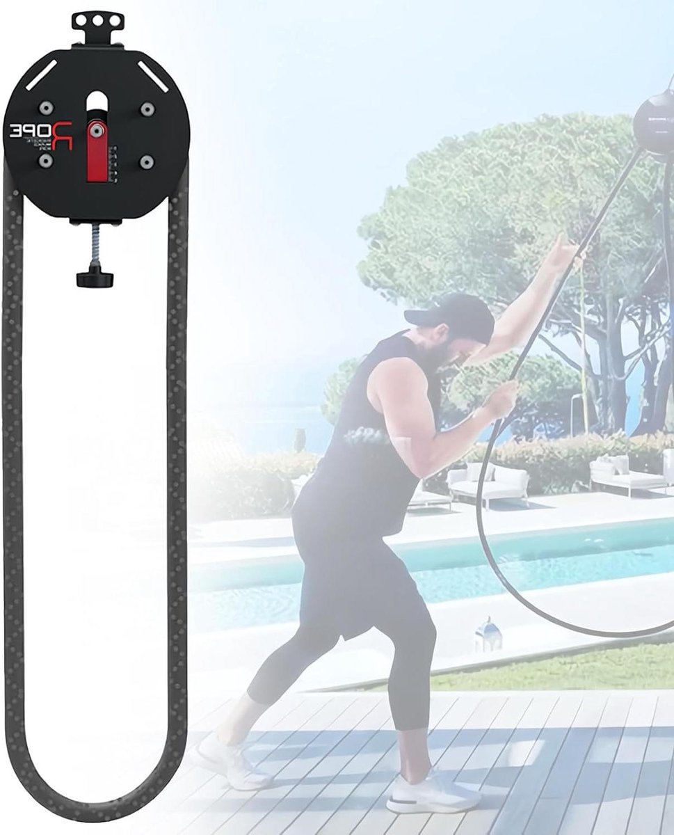 Pulley Cable System - Touwtrainer - Full Body Workout - Verstelbare Weerstand - 4 Meter Touw - Rood