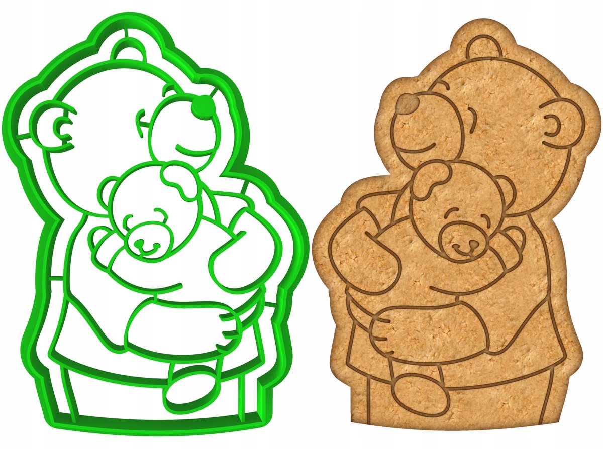 Koekjesvorm "Beer" voor Moeder- en Vaderdag - 10cm