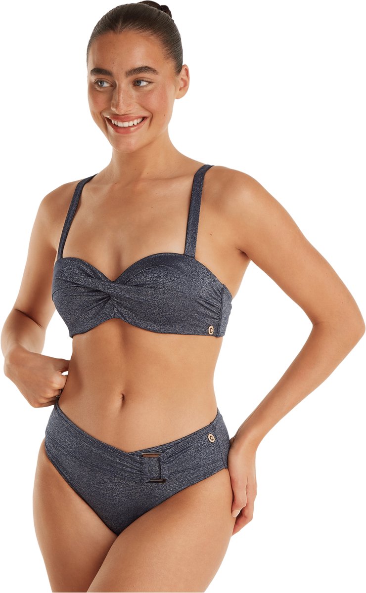 Ten Cate twisted bikini top royal blue voor Dames | Maat 38D (75D)